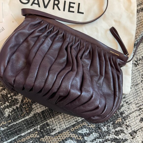 Mansur Gavriel NWOT Balloon Pleated Italian Leather Shoulder Crossbody Handbag - Picture 7 of 11